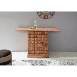 Rootz Home Bar - Fold-out Bar - Vitrineskab - Vinopbevaring - Drikkevareopbevaring - Massivt træ Acacia - Country Style - Barskab