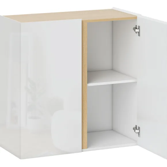 Rootz Hvid kommode - Skænk - Soft-Close døre - Justerbare hylder - 80x40x80 cm