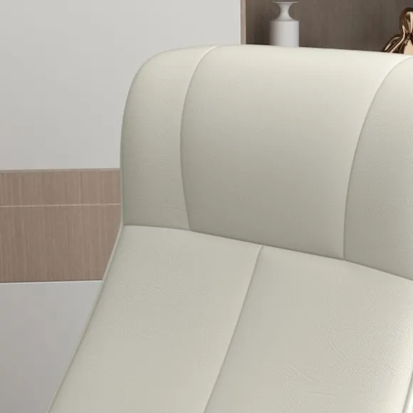 Rootz hvilestol & afføring sæt - tv -lænestol - drejestol - ergonomisk komfort - hvid - 69L x 71W x 104H cm