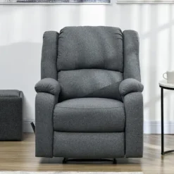 Rootz Hvilestol - Justerbar Lounge Chair - Komfortabel lænestol - Tyk polstring - Stålramme - Mørkegrå - 87cm x 96cm x 98cm