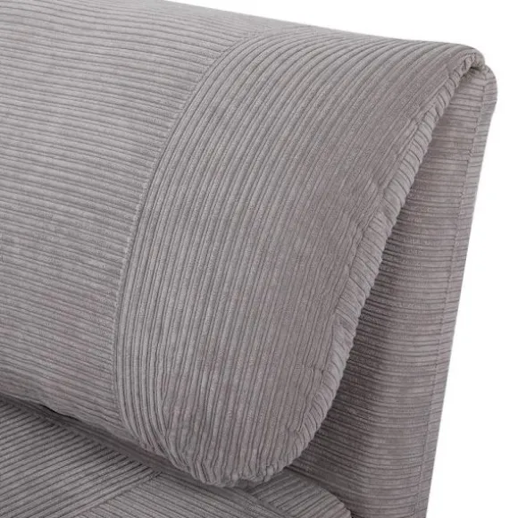 Rootz 2-i-1 lænestolsseng - Justerbar nakkestøtte - Corduroy Look - Grå - 82 cm x 8 cm x 83 cm