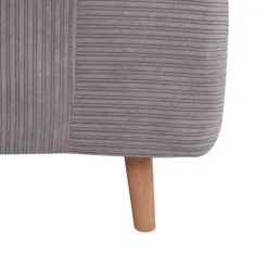 Rootz 2-i-1 lænestolsseng - Justerbar nakkestøtte - Corduroy Look - Grå - 82 cm x 8 cm x 83 cm