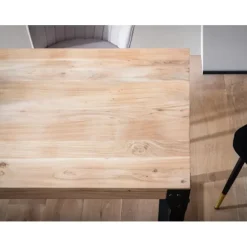 Rootz Industrial Dining Room Bord - Massivt bord - Rektangulært bord - Unikt håndlavet design - 180 cm x 90 cm x 76 cm