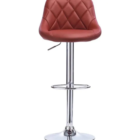Rootz Justerbar Barstol i imiteret læder - Bordstol - Drejeligt sæde - Højdejusterbar, 360° rotation, Ergonomisk komfort - 84cm til 106cm x 38cm x 35c | Fyndiq