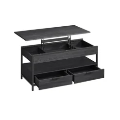Rootz Justerbart Sofabord - Antracit Grå-Ink Sort - Spånplade stål - Stort 50 x 100 cm - Højde 48-63 cm - Letvægt 25,6 kg - Max belastning 136 kg