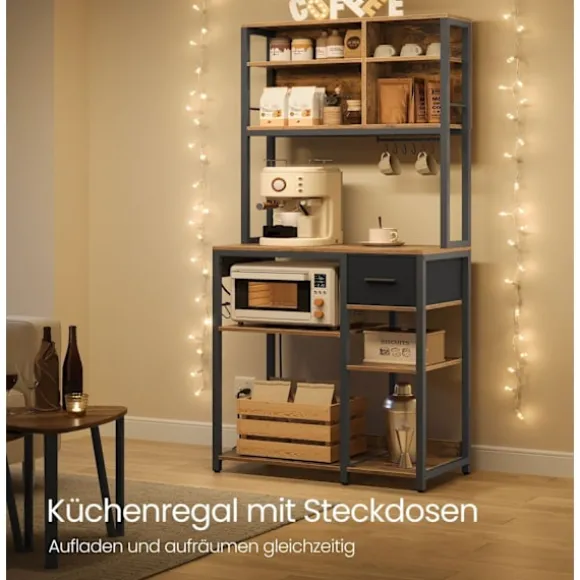 Rootz Kitchen hylde - Opbevaringsstativ - Arrangør - Vintage Design - 40 cm x 80 cm x 180,4 cm
