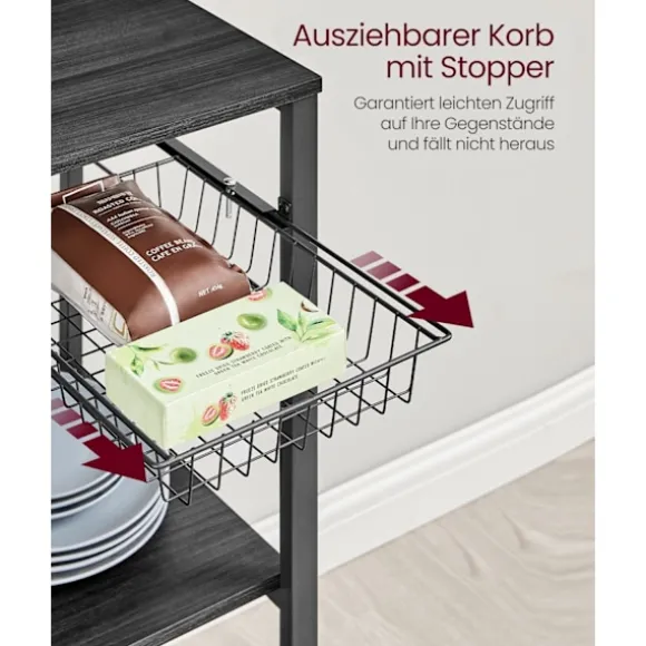 Rootz køkkenhylde med magnetstribe 12 kroge Ibenholt-sort - Spånpladestål Holdbar opbevaring - 42 cm x 90 cm x 167,3 cm