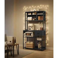 Rootz køkkenhylde med stikkontakter - opbevaringsenhed - multifunktionelt rack - høj kapacitet - 40 cm x 100 cm x 180,4 cm