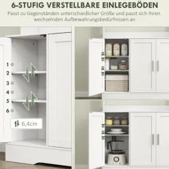 Rootz køkkenskab - Opbevaringsenhed - Skandinavisk skab - Justerbare hylder - 108cm x 35cm x 180cm