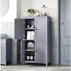 Rootz Køkkenskab - Opbevaringsenhed - Pantry Organizer - 4 døre - Justerbare hylder - 180cm x 80cm x 40cm