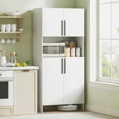 Rootz Køkkenskab - Pantry Opbevaring - Skab Organizer - Maksimerer pladsen - 79b x 40t x 175H cm