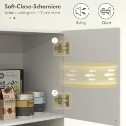 Rootz Køkkenskab - Pantry Opbevaring - Skab Organizer - Maksimerer pladsen - 79b x 40t x 175H cm