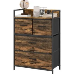 Rootz kommode - Skænkorganisering - Stofskuffer - Melaminbelægning - Pulverlakeret stålramme - 60cm x 29cm x 85cm