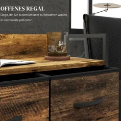 Rootz kommode - Skænkorganisering - Stofskuffer - Melaminbelægning - Pulverlakeret stålramme - 60cm x 29cm x 85cm