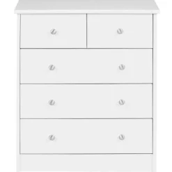 Rootz Kommode Hvid 60 x 70 x 35 cm Skænk Skænk med 5 skuffer