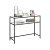 Rootz Konsolbord - Konsolbord med 2 hylder - Entrebord - Gangbord - Sofabord - Moderne konsolbord - Industrielt gangbord - Accentbord - Metal - Glas - | Fyndiq