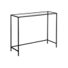 Rootz Konsolbord - Sort metalglas - Entrébord - Sofabord - Moderne design - 100 cm x 35 cm x 80 cm