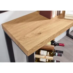 Rootz konsolbord eg indretning - sort 120x39x75,5 cm design skænk gang - Opbevaringsbord smalt - Hall bord med metalben - Entre bord Langt Højt