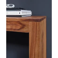 Rootz Konsolbord Massivt træ Sheesham konsolbord 115 x 40 cm arbejdsbord i hyttestil naturligt træ moderne