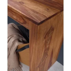 Rootz Konsolbord Massivt træ Sheesham konsolbord 115 x 40 cm arbejdsbord i hyttestil naturligt træ moderne