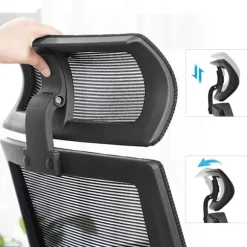 Rootz Kontorstol - Kontorstol - Ergonomisk - 360° drejestol - Lændestøtte - Nakkestøtte - Justerbar - Tiltbar - Sort