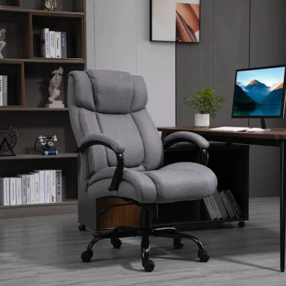 Rootz Kontorstol - Skrivebordsstol - Spillestol - Drejestol - Arbejdsstol - Casual kontorstol - Ergonomisk stol - Lysegrå - 72,5x83x110-118 cm