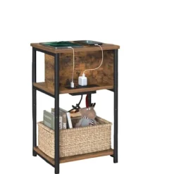 Rootz Lille sidebord - Bedstabel - smal natbord - inkluderer stikkontakt - 30 cm x 34 cm x 58 cm