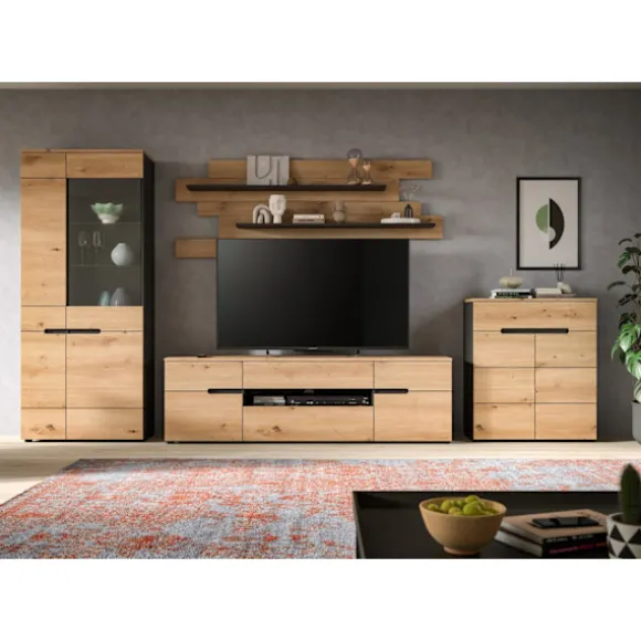 Rootz Living Room Combination Set - Display Cabinet - Storage Unit - Optimize Space - 375 cm x 190 cm x 44 cm