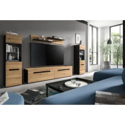 Rootz Living Room Set - Gray & Brown - Displayskabe - Rigelig opbevaring - 272 x 141 x 33 cm