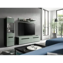 Rootz Living Room Set - Lounge Møbler - Hjemindretning - Grøn - Nem installation - 221x141x33 cm