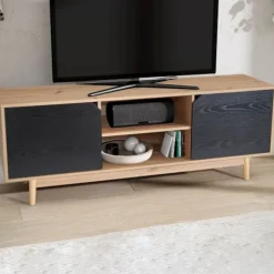 Rootz Lowboard 150 cm TV-skab - Underholdningsenhed - Mediekonsol - Moderne design - Kontrasterende farver - Rummelig opbevaring - 150 cm x 55 cm x 40 | Fyndiq