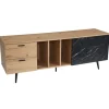 Rootz Lowboard 150 cm TV-skab - TV-stativ - Marmor Sort Design - Moderne Stil - Rummelig opbevaring - Holdbar konstruktion - 150 cm x 55 cm x 40 cm