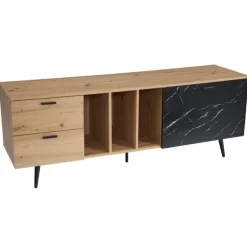 Rootz Lowboard 150 cm TV-skab - TV-stativ - Marmor Sort Design - Moderne Stil - Rummelig opbevaring - Holdbar konstruktion - 150 cm x 55 cm x 40 cm