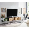 Rootz lowboard hængende mango massivt træ - metal 150x25x35 cm TV skab sort - Design TV stativ moderne - TV skab væg - TV kommode TV kommode til ophæn | Fyndiq