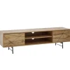 Rootz lowboard træ eg indretning 160x45x40 cm TV kommode med to døre - Design TV skab høj - TV stativ TV skab moderne - TV kommode stue