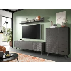 Rootz Lowboard TV Stand - Entertainment Console - Storage Cabinet - Moderne design - 185 cm x 55 cm x 40 cm