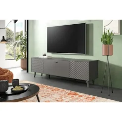Rootz Lowboard TV Stand - Entertainment Console - Storage Cabinet - Moderne design - 185 cm x 55 cm x 40 cm