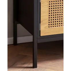 Rootz Lowboard tv-skab - 110 cm tv-stativ - Mediekonsol - Wienerfletdesign - Rummelig opbevaring - Kabelstyring - Holdbar konstruktion - 110 cm x 40 c | Fyndiq