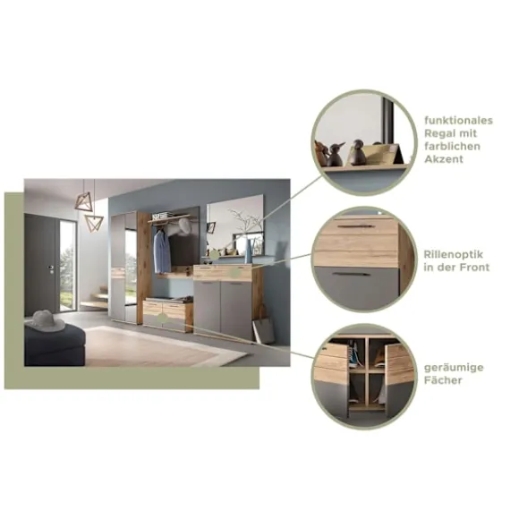 Rootz Mason Bench Garderobe - Sko Rack Bench - Entryway Organizer - 90 cm x 51 cm x 37 cm