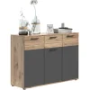 Rootz Mason Træskiste af skuffer - skænk - highboard - garderobe - 80 cm x 87 cm x 40 cm
