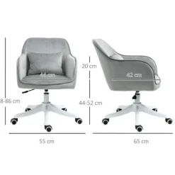 Rootz Massage Kontorstol - Kontorstol - Stol - Højdejusterbar - Grå - 55 cm x 65 cm x 89 cm