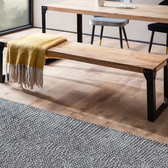 Rootz Massiv spisebænk - Industriel stil - Træbænk - Håndlavet - Op til 3 personer - 140 cm x 40 cm x 45 cm - Naturlig og unik finish
