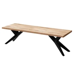 Rootz Massiv spisebænk - loftstil siddepladser - træbænk - unik håndlavet - passer til 2 personer - 120 cm x 45 cm x 45 cm