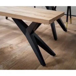 Rootz Massiv spisebænk - loftstil siddepladser - træbænk - unik håndlavet - passer til 2 personer - 120 cm x 45 cm x 45 cm