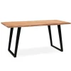 Rootz Massivt akacietræ Spisebord - Køkkenbord - Moderne Design - Naturligt trækorn, U-formede metalben, Håndlavet - 120 cm x 60 cm x 76 cm