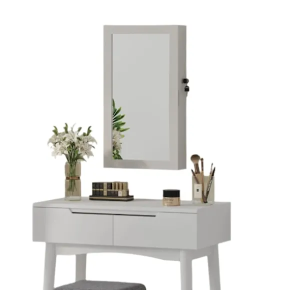 Rootz Mirror and Jewelry Cabinet - Wall Cabinet - Mirror Cabinet - Rumle opbevaring - 37 cm x 67 cm x 10,5 cm