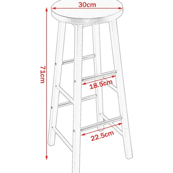 Rootz Modern Barbord og Taburet Sæt - Pub Bord Sæt - Bord i bordhøjde - Holdbart, Ridsefast, Nem Vedligeholdelse - Stålstel, MDF bord - 120 cm x 40 cm | Fyndiq
