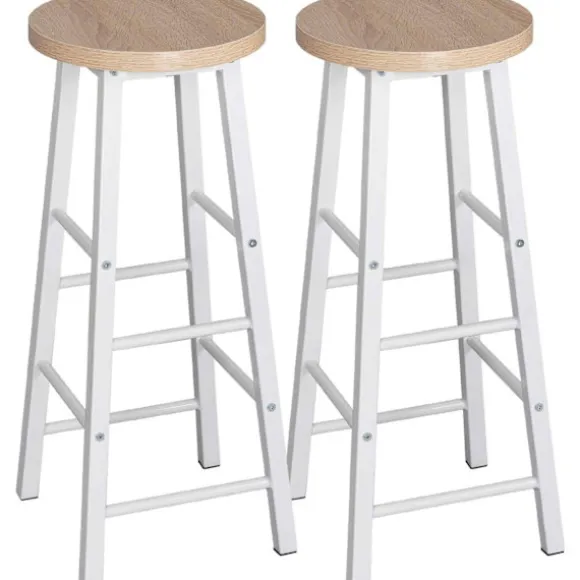 Rootz Modern Barbord og Taburet Sæt - Pub Bord Sæt - Bord i bordhøjde - Holdbart, Ridsefast, Nem Vedligeholdelse - Stålstel, MDF bord - 120 cm x 40 cm | Fyndiq