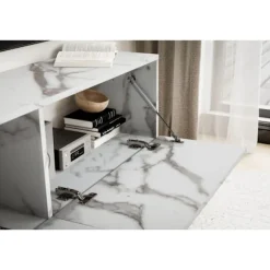 Rootz Modern Design hængende tv-underskab - marmorlook - tv-kiste - ridsefast - 120 cm x 30 cm x 30 cm