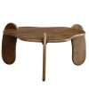 Rootz Modern Design Sofabord - Bordplade i organisk form - Naturligt trækorn - Håndlavet - Mangotræ - 78 cm x 78 cm x 39,5 cm